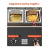VEVOR Outdoor Propane Deep Fryer, Dual-Tank 8QTx2 Commercial Fryer, Stainless Steel Cooker with Foldable Platform, Dual Basket, Black - 4 of 4
