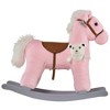 Qaba Kids Plush Ride-On Rocking Horse with Bear Toy, Children Chair with Soft Plush Toy & Fun Realistic Sounds - 4 of 4