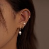 Small Gold Huggie Hoop Earrings Set for Women Men Hypoallergenic 14K Plated Stack Cartilage Earrings, Multiple Piercing - 2 of 4