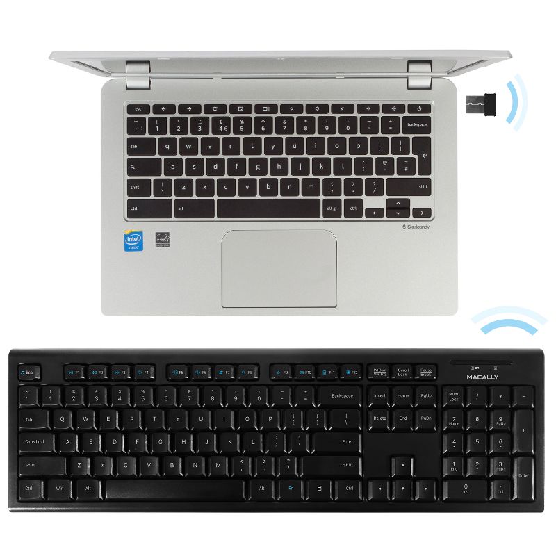 Macally RF Wireless Slim 104 Keys With 13 Shortcuts Computer Keyboard, 3 of 4
