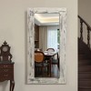 Wooakway Distressed Solid Wood Accent Mirror Vintage Full Length Mirror Retro Leaning Mirror Weathered White/Antique Brown/Charcoal - 4 of 4