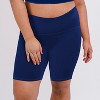 Calypsa Women's Chlorine Resistant Tummy Control Long Bike Swim Shorts - 3 of 4