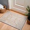 World Rug Gallery Abstract Arch Shag Rug – Medium Pile, Durable & Easy to Clean – Anthracite Dark Gray - 2 of 4