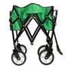 VisioGear Colorful Collapsible Foldable Wagon Cart, Beach Wagon, Utility Wagon Grocery for Cart Camping Shopping, Green Line, 25.98"*17.32"*37.4" - 4 of 4