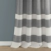 Lush Décor Cape Cod Stripe Yarn Dyed Cotton Blend Window Curtain Panels Gray 40X84 Set - 3 of 4