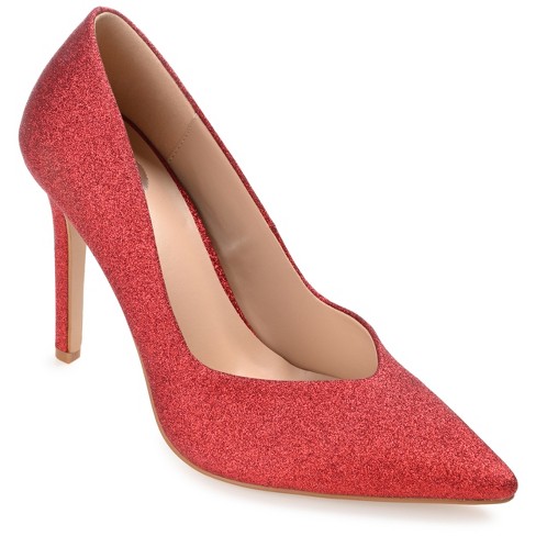 Red glitter hot sale heels target