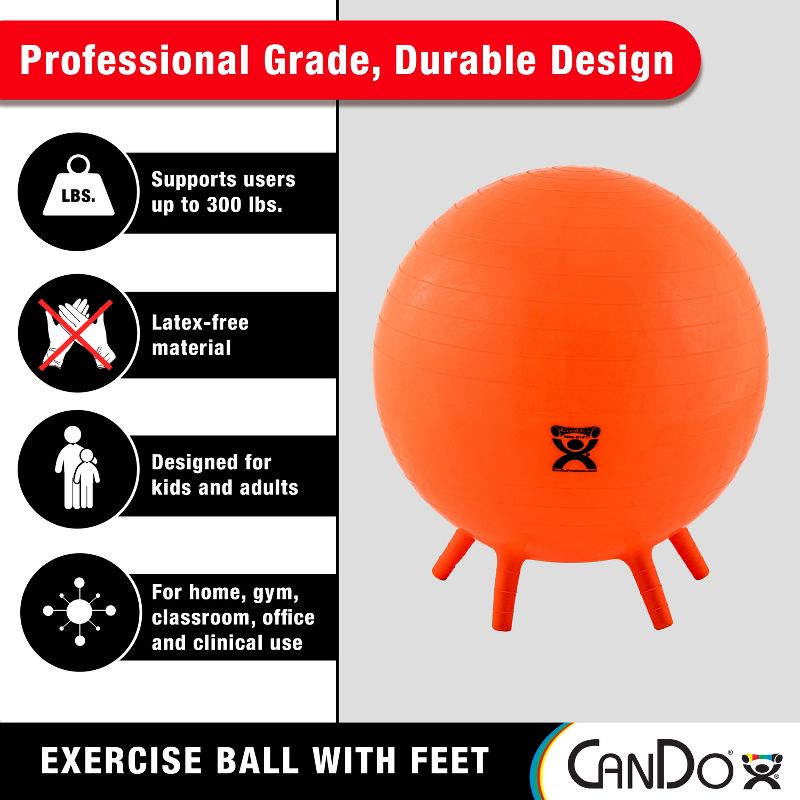 CanDo Inflatable Exercise Ball, 4 of 6