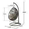 Christopher Knight Home Kylie Outdoor Wicker Hanging Basket Chair with Cushion - 3 of 4
