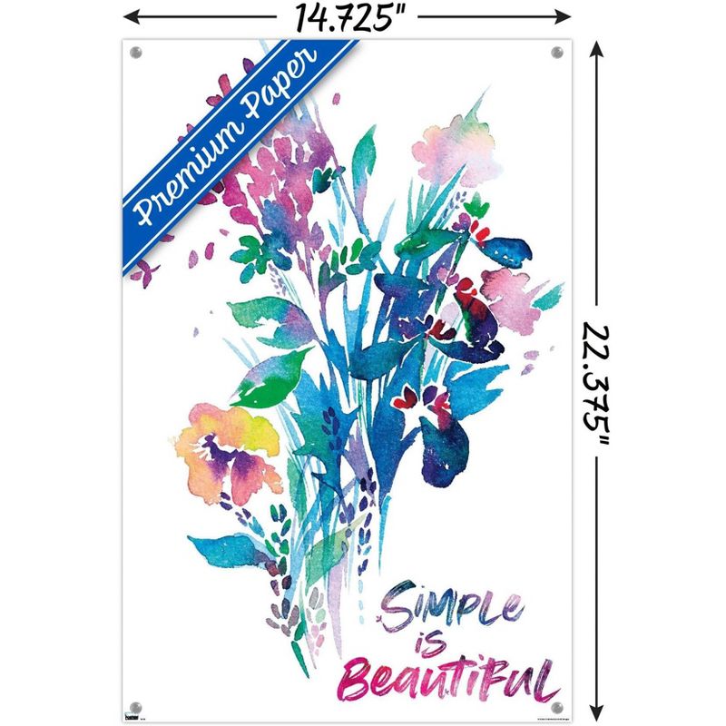Trends International Watercolor Floral Bouquet - Beautiful Unframed Wall Poster Prints, 3 of 7