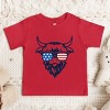 The Juniper Shop Patriotic Cow Sunglasses Toddler Short Sleeve Tee - 2 of 4