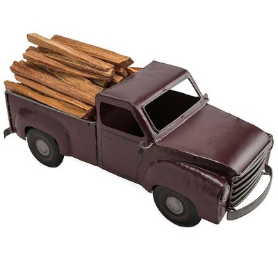 Red Metal Vintage Pickup Truck with 5 lbs. Fatwood