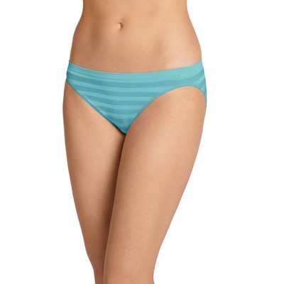 Jockey Women Size 6 Light Stripe Matte and Shine Bikini