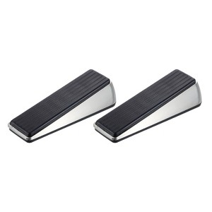 Unique Bargains Anti-Slip Design Zinc Alloy PVC Elastic Door Stopper 2 Pcs - 1 of 4