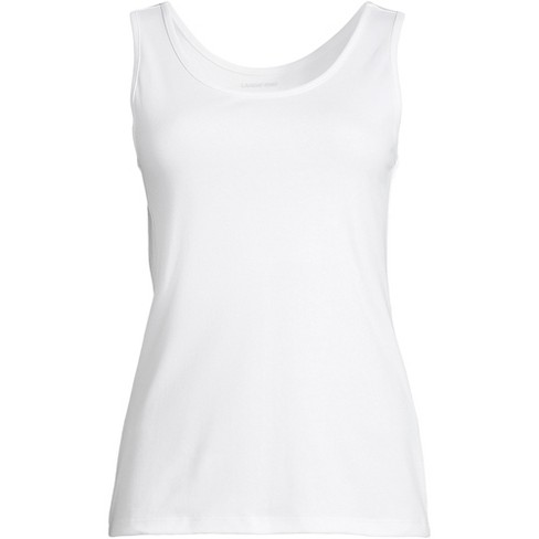 Lands' End Women's Plus Size Cotton Tank Top - 2x - White : Target