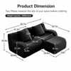 Aukfa Modular Teddy Fabric Sofa,Convertible Modular Sectional Sofa Set with 2 Ottomans, 2-Seats Soft Boneless Design for Living Room - 4 of 4