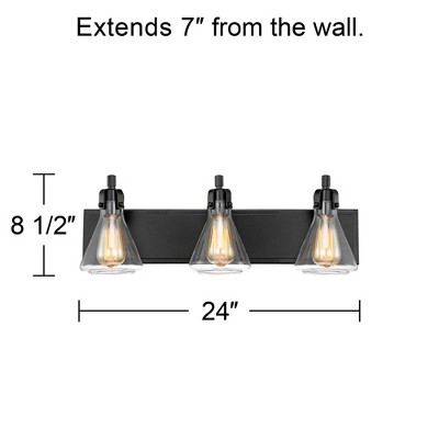 Erlenmeyer Flask Inspired Bronze Vanity Light with Clear Beaker Glass Shades