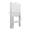 INFURNIC Decorative Storage Cabinets Over The Toilet Storage Rack with 2 Doors and Open Shelf for Bathroom Organization, White, 32.28"*7.87"*70.2" - 3 of 4