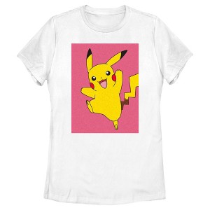 Women's Pokemon Pikachu Happy Jump T-Shirt - 1 of 4