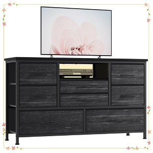 Jojoka 8 Dresser TV Stand with Power Outlet & LED Light, 47'' Wide TV Stand with 8 Deep Drawers for Bedroom - 1 of 4
