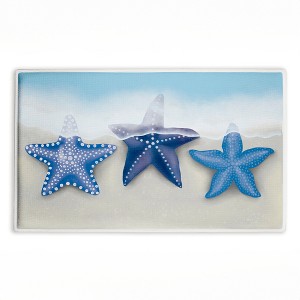 Stupell Industries By The Shore Starfish Printed Plush Bath Mat And Bath Rug, Design By Darlene Seale, 18"X30" - 1 of 4