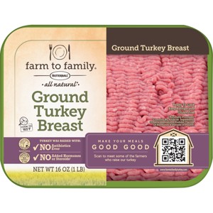 Butterball Farm to Family Ground Turkey Breast - 16oz - 1 of 3