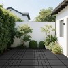 Syemin Carpet Tiles Plastic Interlocking Decking Tiles Waterproof for All-Weather Use, 44 Packs of Terrace Decking Tiles, Gray, 12"*12"*0.8" - 4 of 4