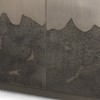 HomeRoots 30" Gray Distressed Metal Textured Door Accent Cabinet With Two Doors - 4 of 4