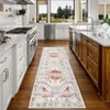 Faux Wool Vintage Diamond Pattern Area Rug Machine Washable Foldable Ultra Thin Non Slip Stain Resistant Pet Friendly Carpet - 3 of 4