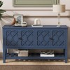 Elegant Entryway Console Table with Polygonal Door, Bottom Shelf, Stylish MDF Storage Cabinet for Entryway, Hallway, Living Room, Foyer, Study - 2 of 4