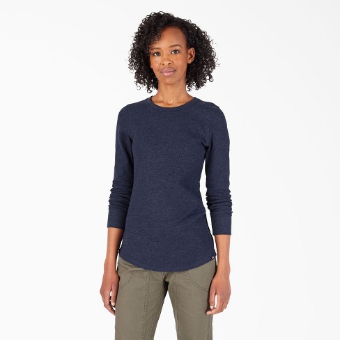 Dickies Women's Long Sleeve Thermal Shirt, Ink Navy (isd), Xs : Target