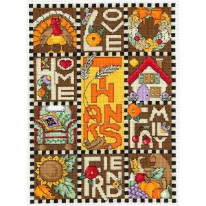 Mary Engelbreit Love Home Family Thanks Counted Cross Stitch Leaflet - 1 of 2
