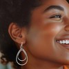 Ross-Simons Italian Sterling Silver Double Teardrop Earrings - 2 of 4
