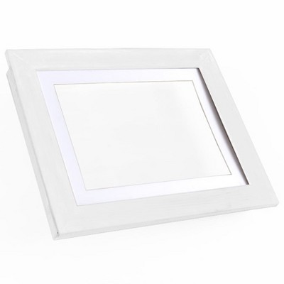 The Lakeside Collection Interchangeable Artwork Frame With Storage 5" x 7", 8.5" x 11", 9" x 12" - 8.5" x 11" White