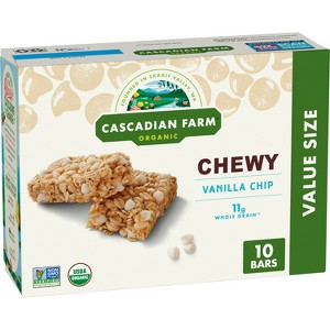 Cascadian Farm Organic Vanilla Chip Granola Bars - 10ct - 1 of 4