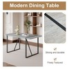 CENGHU Rectangular Dining Table, Rustic Industrial Wood Dining Table for 6 Pepole, Kitchen Table with Black Metal Legs, for Dining Room, Kitchen - 4 of 4