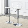 VYNXARIA Set of 2 Modern minimalist bar chairs and bar stools. Can rotate 360 ¡ã ,adjust lifting for bars, restaurants, front desk cashiers,Silver - 2 of 4