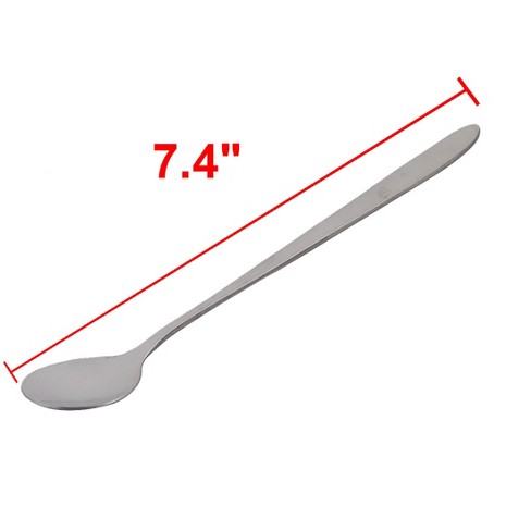 5pcs Stainless Steel Long Handle Square Head Spoon Coffee Stirring