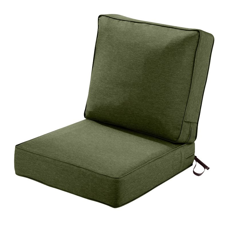 23&#34; x 45&#34; Montlake FadeSafe Patio Lounge Chair Cushion Set Heather Fern Green - Classic Accessories, 1 of 11