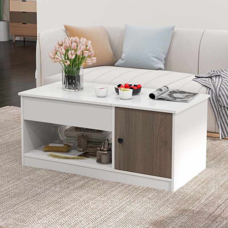 Costway Lift-Top Coffee Table Modern Cocktail Table with Lift Tabletop for Home Office, 5 of 11
