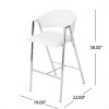 PAGED Modern Bar Stools Set of 2, Faux Leather Counter Stools with Arms and Footrest for Home Pub - 2 of 4