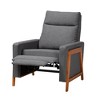 Halstein Mid Century Modern Fabric Upholstered Lounge Chair Gray - Baxton Studio - 3 of 4