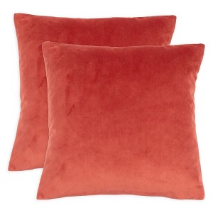 KAF Home Velvet  Set of 2 Pillow Covers - 16" x 16" - 1 of 4