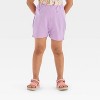 Toddler Girls' 2pc Disney Ariel The Little Mermaid Swiss Dot Top & Woven Shorts Set - Purple - 4 of 4