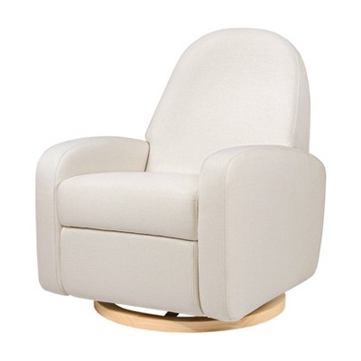 Image of Babyletto Nami Recliner and Swivel Glider - Performance Cream Eco-Weave/Light Wood Base