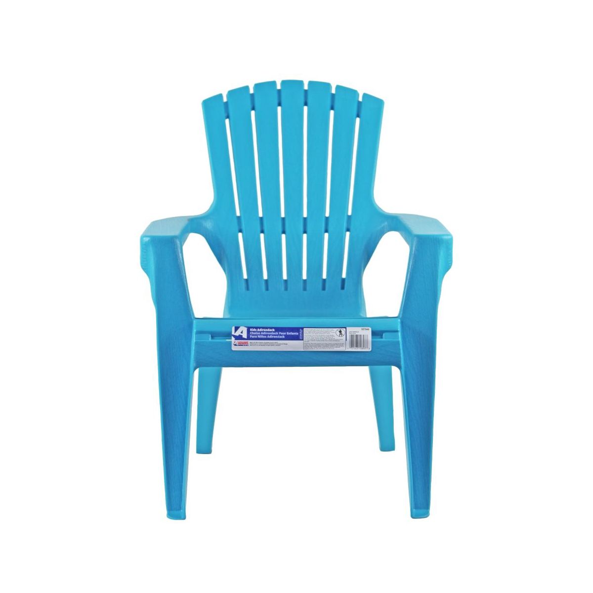 Adams Resin Child-Sized Outdoor Adirondack Stacking Chair, Pool Blue (50lb Capacity) - thumbnail 2