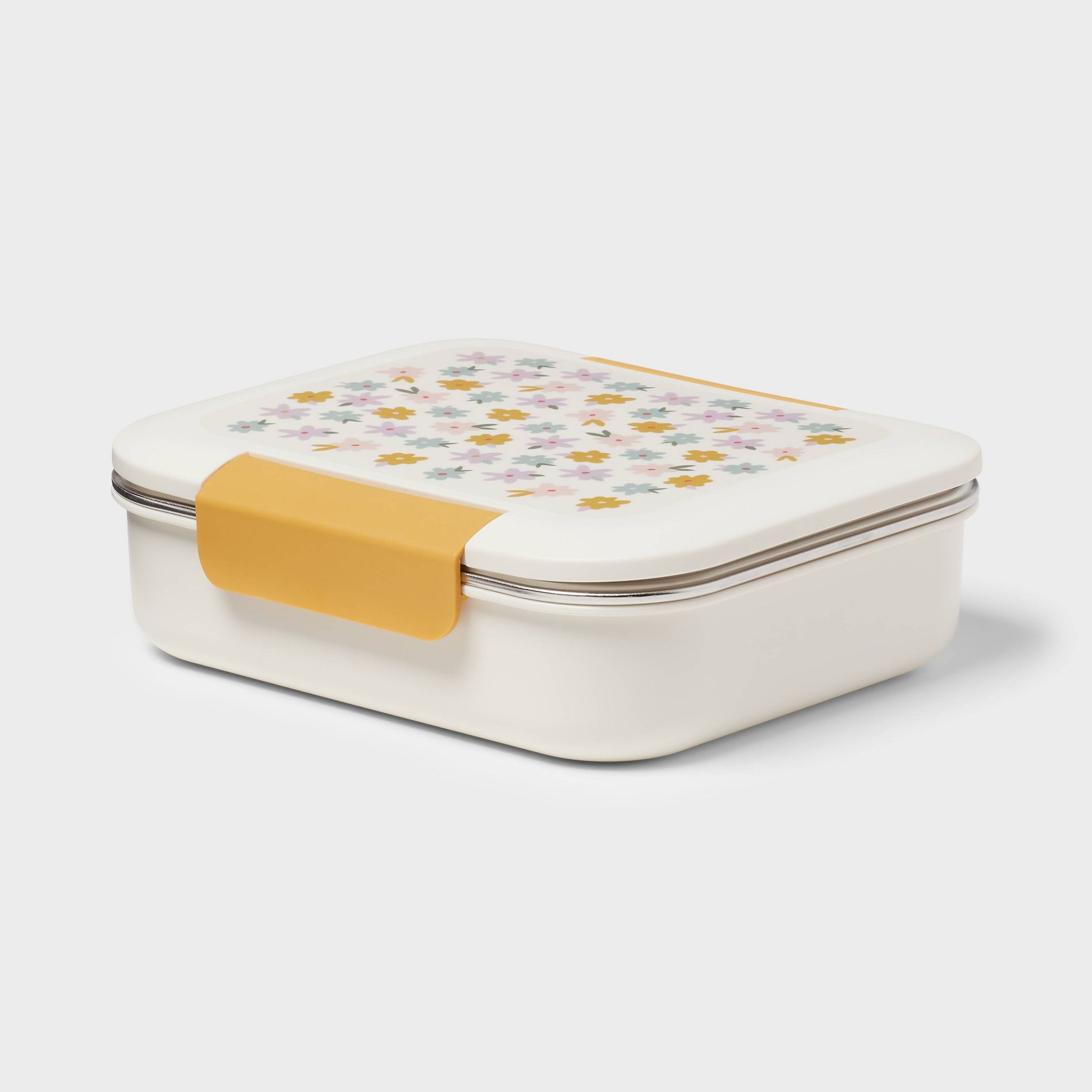 Kids' Flowers Bento Box Cream - Pillowfort™: Leakproof  Lunchbox for Kids, Plastic & Stainless Steel