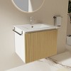 ChicFurnit Bathroom Storage Cabinets Bathroom Floor Storage Cabinet Functional Bathroom Cabinet with Drawer for Bathroom, Beige, 24"*18.3"*19.56" - 4 of 4