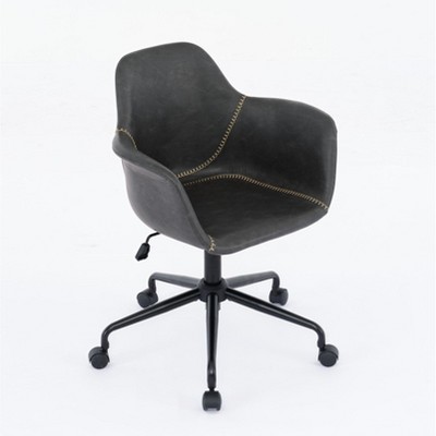 NicBex Mid-Century Adjustable Height Office Chair with Wheels for Studying,Dressing Room,Living Room