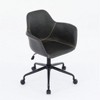NicBex Home Office Chair with Adjustable Height Modern PU Leather Computer Chair with Fixed Arms and Back Support for Office, Study, Bedroom - 3 of 4