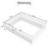 Wood Floor Bed with Safety Fence, Pine Montessori Frame with Door for Kids Bedroom or Playroom Use - Baofuwish - 4 of 4